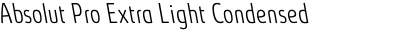 Absolut Pro Extra Light Condensed Backslanted Italic
